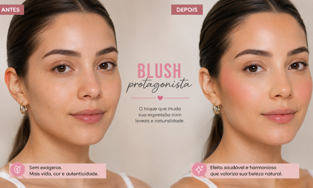 Blush protagonista a tendencia de maquiagem que esta transformando o rosto em 2026
